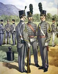 Kadettenuniformen van de militaire academie West Point uit 1902-07