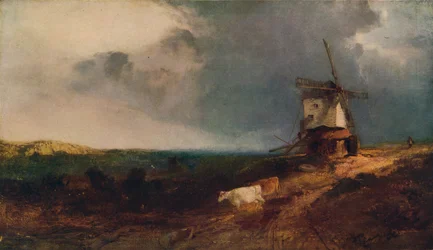 Landschap met Windmolen, 19e eeuw, 1917
