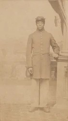 Carte-de-visite van een niet-geïdentificeerde Unie soldaat, 1862-1884
