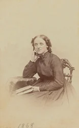 Carte-de-visite portret van Sally Cadwallader Ely, 1862-1869