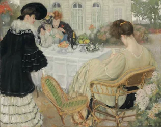 Dames aan de thee, 1902