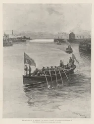 Koning Edward VII in Denemarken, Zijne Majesteit landt in Elsinore op 8 september