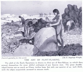 De kunst van het vuursteen maken, ca. 1920