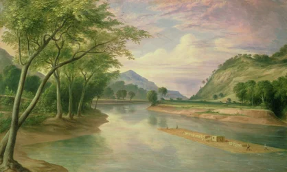 Ohio Rivier bij Marietta, 1855