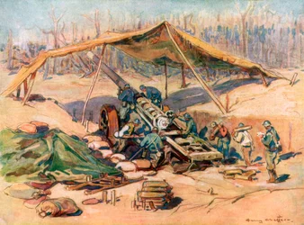 Franse artilleriepositie, Frankrijk