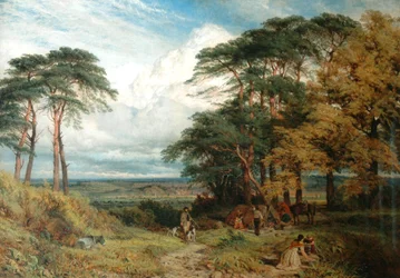 Het Kampement van de Zigeuner en Nottingham vanaf Wilford Hill, 1853
