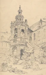 De veranda van de Halle van de Haute Vielle Tour, Rouen