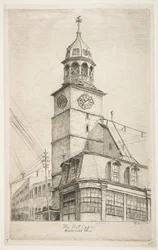 Het postkantoor, Midden-Nederlandse kerk uit Scènes van Oud New York