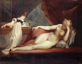 Liggend naakt en vrouw aan de piano, 1799-1800