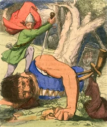 Jack doodt een reus met zijn scherpzwaard