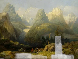 Een uitzicht op de Alpen