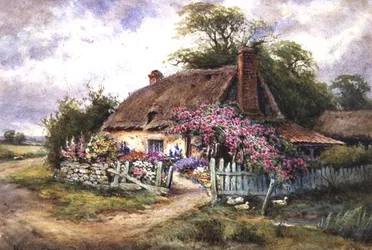 Mooi huisje met eenden