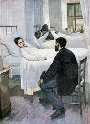 Bezoekdag in het ziekenhuis, 1893