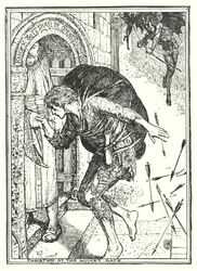 Illustratie voor De Pelgrimstocht door John Bunyan (litho)