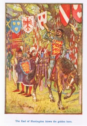 De Graaf van Huntingdon blaast de gouden hoorn