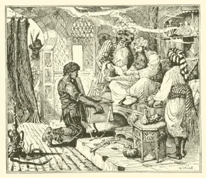 Het verhaal van Kalief Ooievaar (gravure)