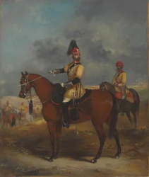 Een officier van de 1e Bengal Irregular Cavalry