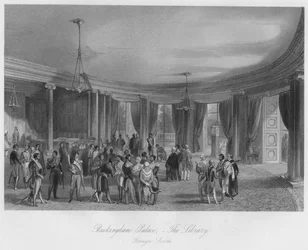 Buckingham Palace, de bibliotheek. Buitenlandse ontvangst, ca. 1841