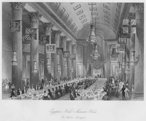 Egyptische Hal, Mansion House: Het Wilson Banket, ca. 1841