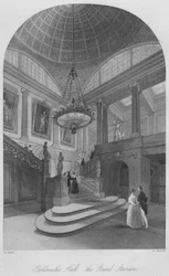 Goldsmiths Hall. De grote trap, ca. 1841