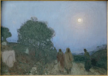 Christus en zijn discipelen op weg naar Bethanië (schilderij op doek)