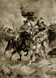 De slag bij Blenheim: De cavalerie in actie, illustratie uit 
