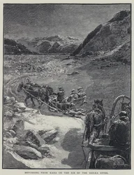 Terugkeer van Kara over het IJs van de Shilka-rivier