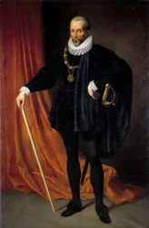Portret van Blaise de Montesquiou (1501-1577), heer van Montluc maarschalk van Frankrijk in 1575, luitenant-generaal van Guyenne, met de ketting van de Orde van Sint-Michiel
