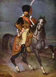 Portret van Eugene de Beauharnais (kleurenlitho)