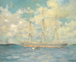 Een Franse Bark in Falmouth Bay, 1902