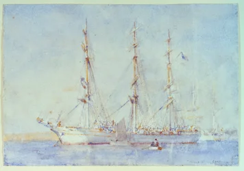 Frans schip Marecual de Cashes in Falmouth juli 1914, begin 20e eeuw
