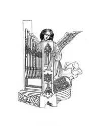 Engel en orgel, begin 16e eeuw