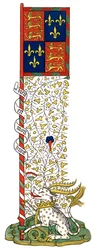 Banier van de wapens van Engeland en Frankrijk, gevierendeeld, ca. 1445, 1843