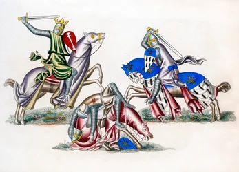 Ridders vechten, ca. 1260, 1843