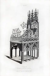 Massief zilveren troon, 1397, 1843