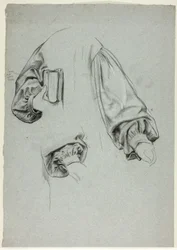 Drie schetsen van mouwen