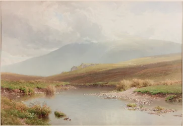 Bergachtig landschap, eind 19e eeuw