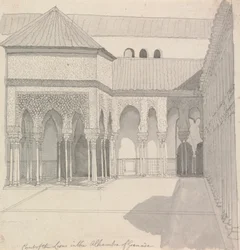 Hof van de Leeuwen in het Alhambra van Granada