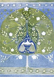 Ontwerp voor een geappliqueerde en geborduurde portière Vol XIV uit `The Studio` magazine, gepubliceerd 1898