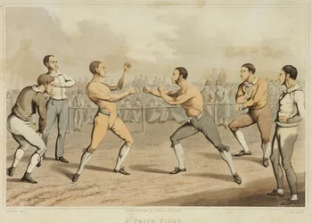 Een prijsgevecht (gegraveerd door J. Clark, gepubliceerd in 1820)