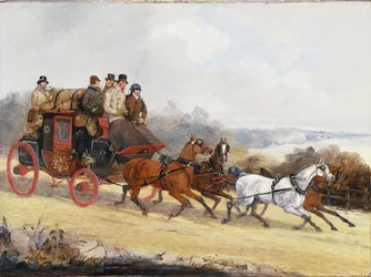 De Dover naar Londen koets: In de zomer