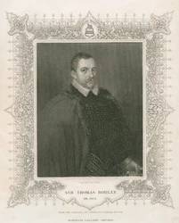 Portret van Sir Thomas Bodley (1545-1613) (gravure)