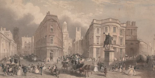 De Bank of England en Royal Exchange, Cornhill