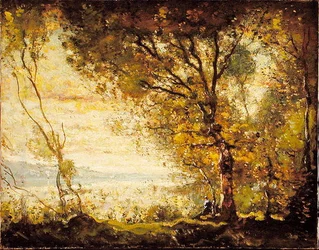Zonsondergang aan de Mystic River, Connecticut