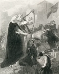 De ommuring van New Ross, County Wexford, Ierland in 1798, uit 