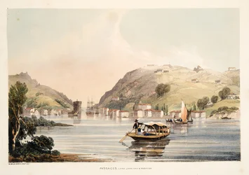 Positie van Lord John Hay, bij Passages, uit Schetsen van landschappen in de Baskische provincies van Spanje, met een selectie van nationale muziek, uitgegeven 1838