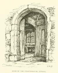 Deur van de Charterhouse, Londen (gravure)