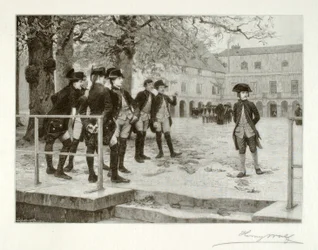 Bonaparte, de nieuweling, op de school van Brienne
