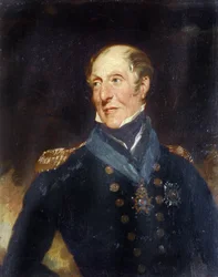 Portret van vice-admiraal Sir Charles Cunningham