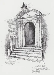 Gesneden Bakstenen Portaal in King